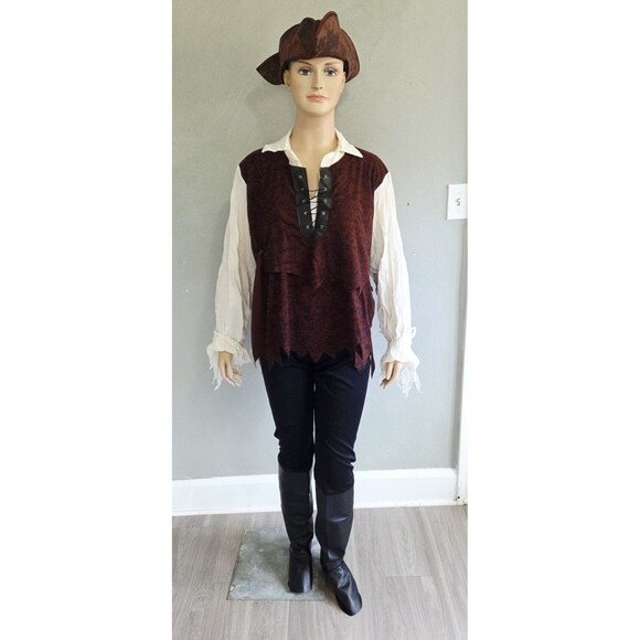 Rubies Pirate Costume Unisex Adult XL Halloween Outfit Complete 3 Piece Set - Picture 2 of 16